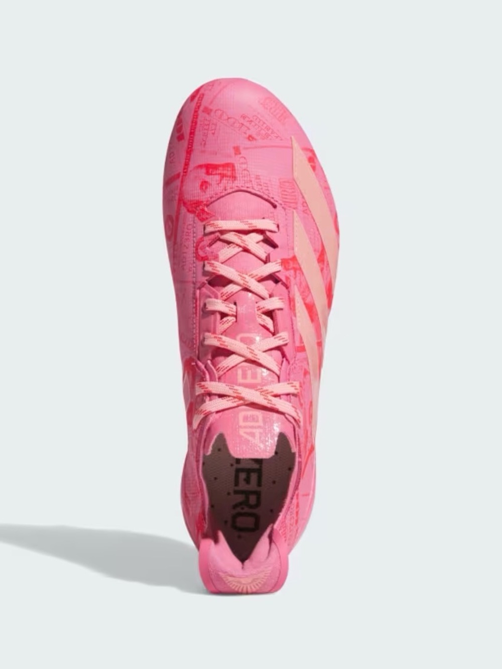 ADIZERO ELECTRIC II CURRENCY FOOTBALL CLEATS |NWOB| Sz M9:W10 | Pink Fusion - Picture 8 of 16